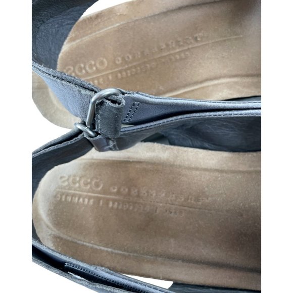 Ecco Women's Corksphere Gray Leather Strappy Platform Sandals EU 41/US 10-10.5 - Picture 5 of 9